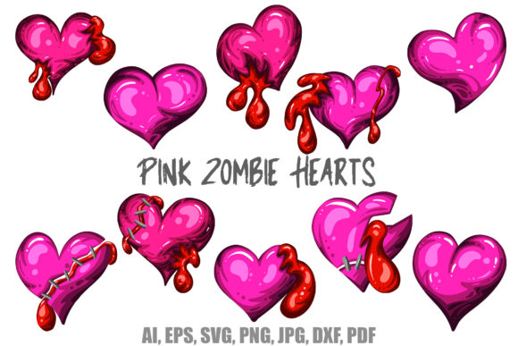 10 Zombie Love Hearts Green Halloween: A Designer's Take