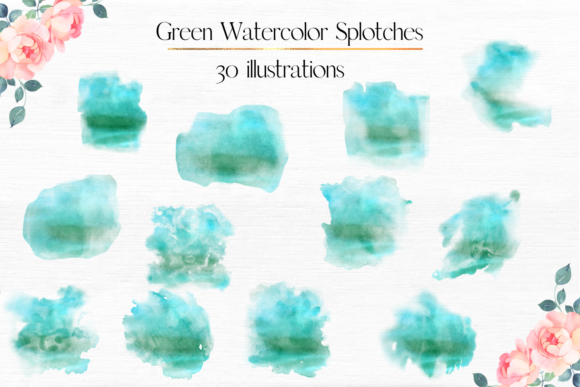 Green Watercolor Splotches: A Fresh Take on Digital Texture