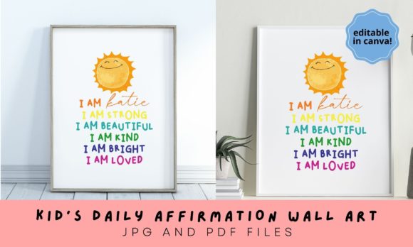 Inspiring Young Minds with Children's Positive Affirmation Wall Art