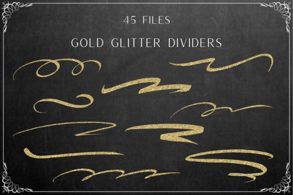 Unleash Festive Elegance with Gold Glitter Page Dividers and Borders