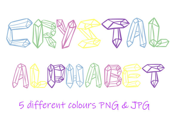 Unveiling the Pastel Crystal Alphabet Typography Font